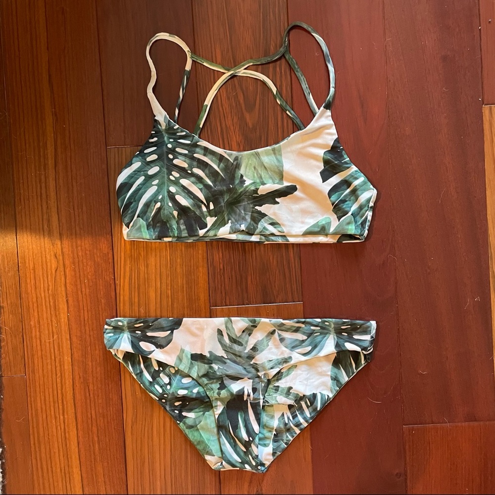 Stone Fox Swim Bikini Set (S top, M bottom)